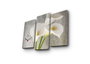 Wallity Conjunto de Reloj de Pared Decorativo de Lienzo 3 Piezas